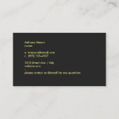 Donker grijs visitekaartje (Achterkant)