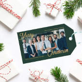 Donker Groen Bedrijfs Team Fotobedrijf Xmas Cadeaulabel