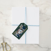 Donker Groen Bedrijfs Team Fotobedrijf Xmas Cadeaulabel (Met Touw)