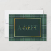 Donker Groen Tartan Polo Plaid Cadeaubon (Voorkant)