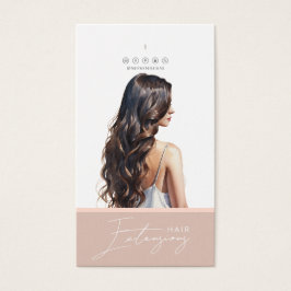 Donker haar Extensions Care Hang Label Kaart