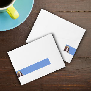   Donker Haar Lady Golden Veil Omwikkelbaar Adreslabel