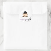 Donker Haar Meisje Afstuderen Dank u Stickers (Tas)