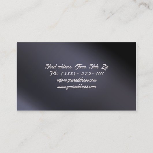 Donker Haar Vrouw Kapsel Stylist Kaart Visitekaartje (Achterkant)