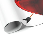 Donker hart met gouden pijl inpakpapier (Rol Hoek)