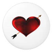 Donker Hart met Gouden Pijl Lade Pull Knop (Voorkant)