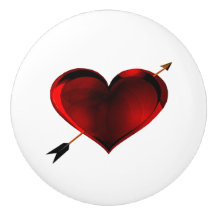 Donker Hart met Gouden Pijl Lade Pull Knop