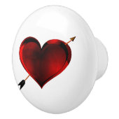 Donker Hart met Gouden Pijl Lade Pull Knop (Rechts)