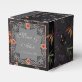 Donker Herfst Bloemen gepersonaliseerde bruiloft Bedankdoosjes (Voorkant Zijde)