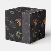 Donker Herfst Bloemen gepersonaliseerde bruiloft Bedankdoosjes (Achterkant)