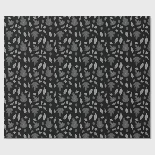 Donker herfstblad inpakpapier (Vlak)