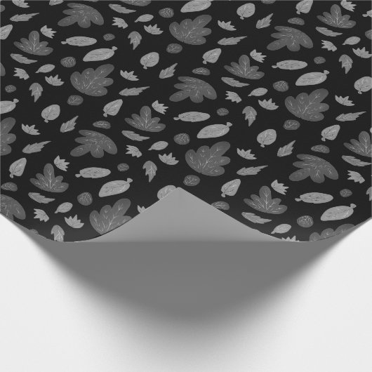 Donker herfstblad inpakpapier (Hoek)