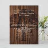 Donker Hout Boom Land Trouwtafel Menu (Staand voorkant)