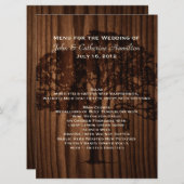 Donker Hout Boom Land Trouwtafel Menu (Voorkant / Achterkant)