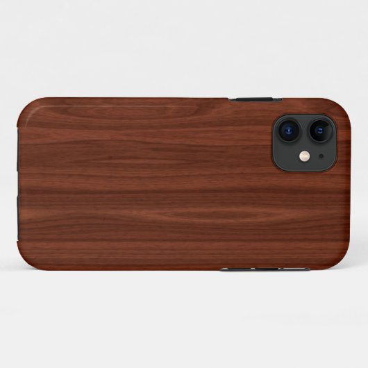 Donker Hout Case-Mate iPhone Case (Achterkant (horizontaal))
