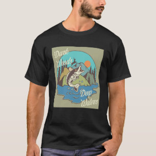 Donker hout & diep water buiten atleten Vissen Hu T-shirt