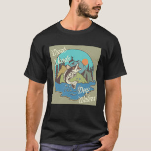Donker hout & diep water buiten atleten Vissen Hu T-shirt