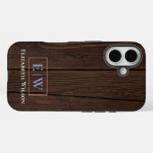 donker hout en modern gepersonaliseerd Case-Mate iPhone case (Achterkant (horizontaal))