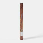 donker hout en modern gepersonaliseerd iPhone 15 case (Rechterkant)