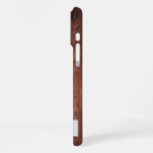 donker hout en modern gepersonaliseerd iPhone hoesje (Linkerkant)