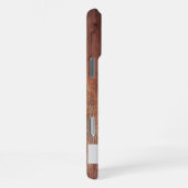 donker hout en modern gepersonaliseerd iPhone hoesje (Rechterkant)
