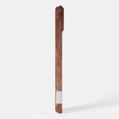 donker hout en modern gepersonaliseerd  iPhone hoesje (Rechterkant)