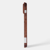donker hout en modern gepersonaliseerd  iPhone hoesje (Linkerkant)