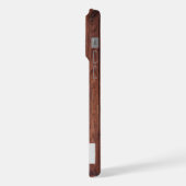 donker hout en modern gepersonaliseerd iPhone hoesje (Linkerkant)