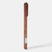 donker hout en modern gepersonaliseerd iPhone hoesje (Rechterkant)
