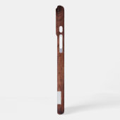 donker hout en modern gepersonaliseerd iPhone hoesje (Linkerkant)