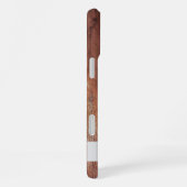 donker hout en modern gepersonaliseerd iPhone hoesje (Rechterkant)