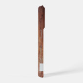 donker hout en modern gepersonaliseerd iPhone hoesje (Rechterkant)