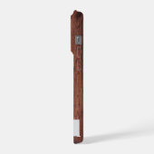 donker hout en modern gepersonaliseerd iPhone hoesje (Linkerkant)