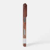 donker hout en modern gepersonaliseerd iPhone hoesje (Rechterkant)