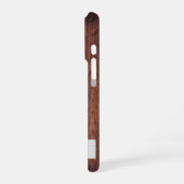 donker hout en modern gepersonaliseerd iPhone hoesje (Linkerkant)