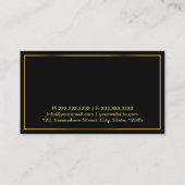 Donker Hout Goud Schaal Advocaat/Advocaat Visiteka Visitekaartje (Achterkant)