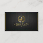 Donker Hout Goud Schaal Advocaat/Advocaat Visiteka Visitekaartje (Voorkant)