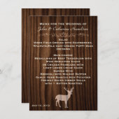 Donker Hout Herten Land Trouwtafel Menu (Voorkant / Achterkant)