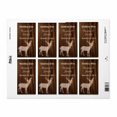 Donker Hout Herten Wild Life Mini Wijn Labels (Full Sheet)