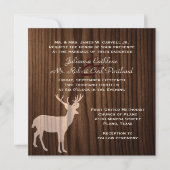 Donker Hout Herten Wild Life Uitnodiging voor brui (Voorkant)