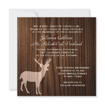 Donker Hout Herten Wild Life Uitnodiging voor brui