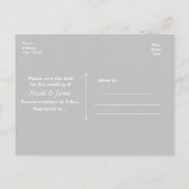 Donker hout SAVE DE DATUM Rustieke bruiloft foto Aankondigingskaart (Achterkant)