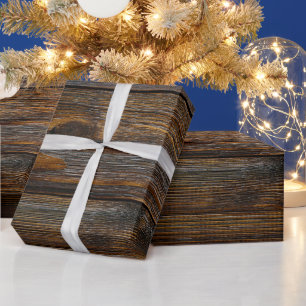 Donker Hout Westers Natuurlijke Stijl Cadeaupapier