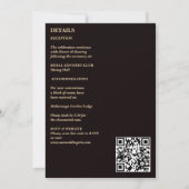 Donker humeurig  alles in één bruiloft kaart (Achterkant)