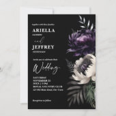 Donker humeurig alles in één bruiloft sjabloon kaart (Voorkant)
