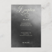 Donker humeurig middernacht zwart mist bruiloft re informatiekaartje (Voorkant)