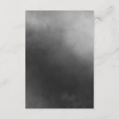 Donker humeurig middernacht zwart mist bruiloft re informatiekaartje (Achterkant)