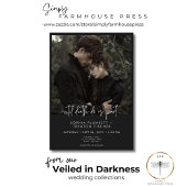 Donker humeurig minimale foto bruiloft kaart