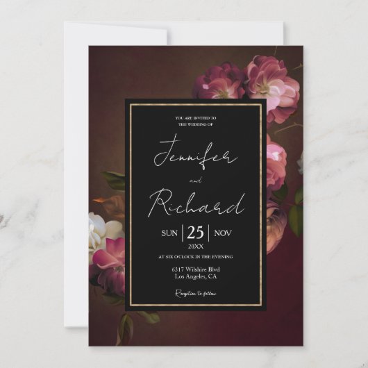 Donker humeurig Nederlands oud meesters roest bloe Kaart (Voorkant)