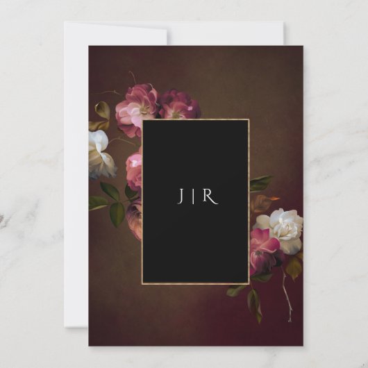 Donker humeurig Nederlands oud meesters roest bloe Kaart (Achterkant)